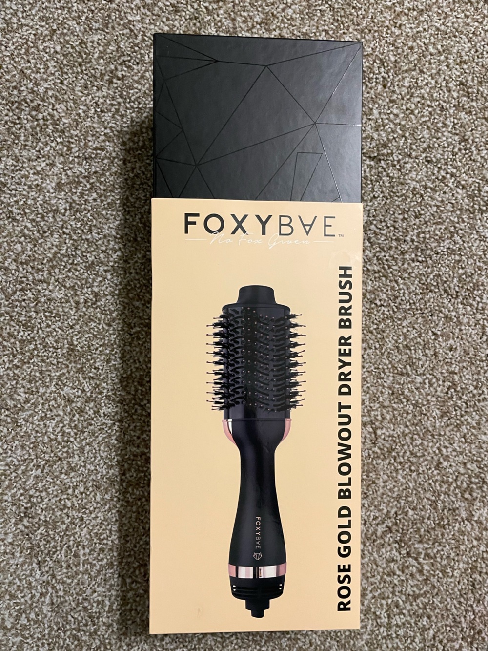 FOXYBAE Rose Gold Blowout Dryer Brush - Black